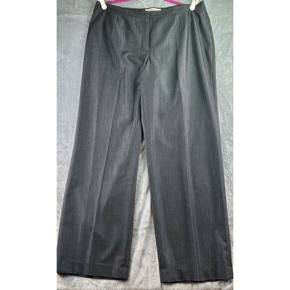 Jones Studio Separates Classic Fit Pants Women's Size 16W Charcoal Poly Elastic - Picture 13 of 13
